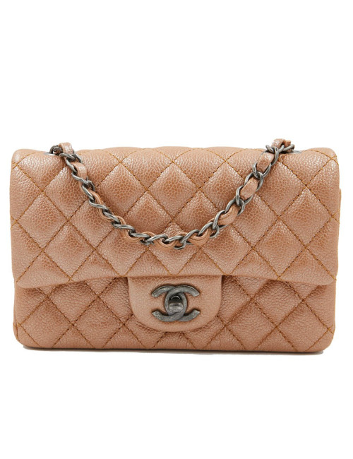 Mini Timeless CHANEL en cuir grainé