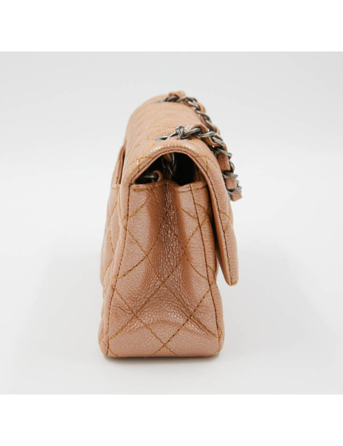 CHANEL Mini Timeless Bag in Beige Caviar Leather