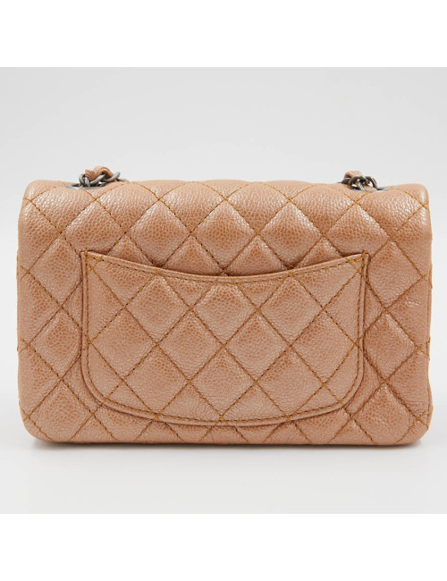 Mini Timeless CHANEL en cuir grainé
