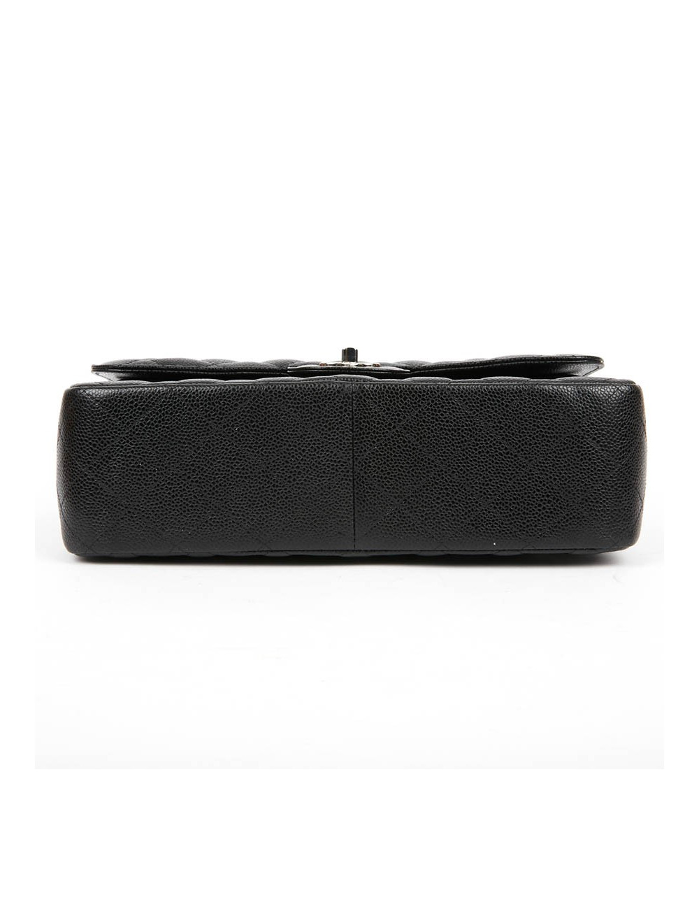 Sac Jumbo CHANEL cuir grainé noir