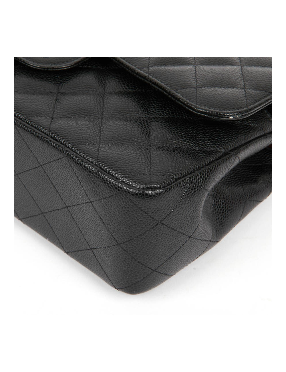 Sac Jumbo CHANEL cuir grainé noir