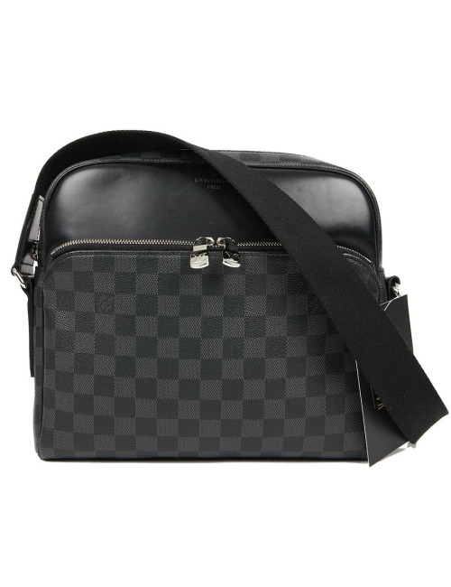 Sac messenger LOUIS VUITTON toile enduite Damier Graphite