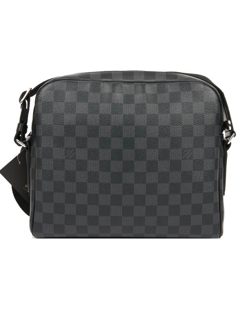 Sac messenger LOUIS VUITTON toile enduite Damier Graphite
