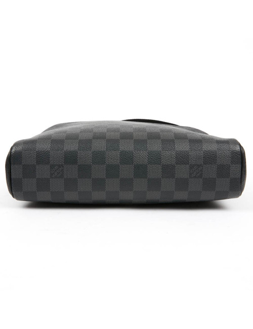 Sac messenger LOUIS VUITTON toile enduite Damier Graphite