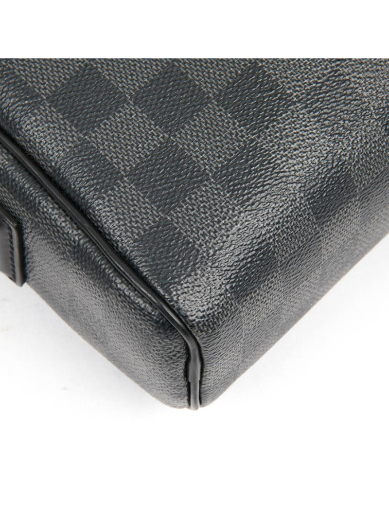 Sac messenger LOUIS VUITTON toile enduite Damier Graphite