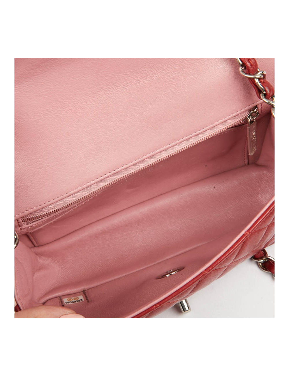 Mini timeless CHANEL cuir d'agneau matelassé tricolore