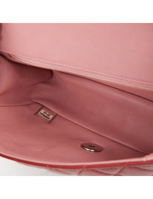 Mini timeless CHANEL cuir d'agneau matelassé tricolore