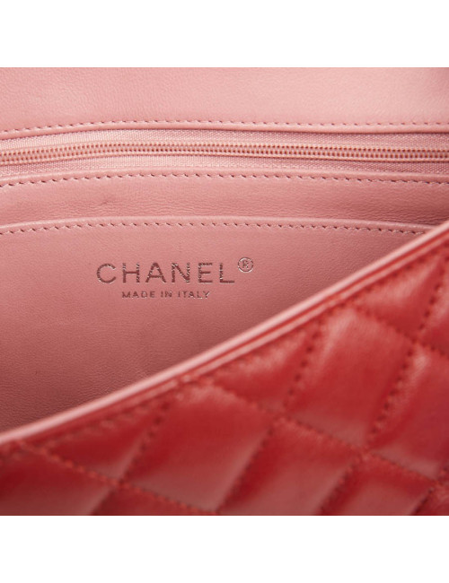 Mini timeless CHANEL cuir d'agneau matelassé tricolore