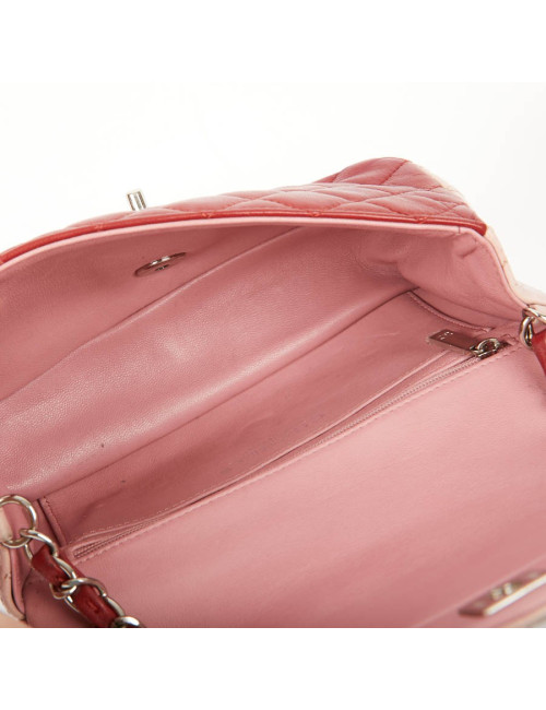 Mini timeless CHANEL cuir d'agneau matelassé tricolore