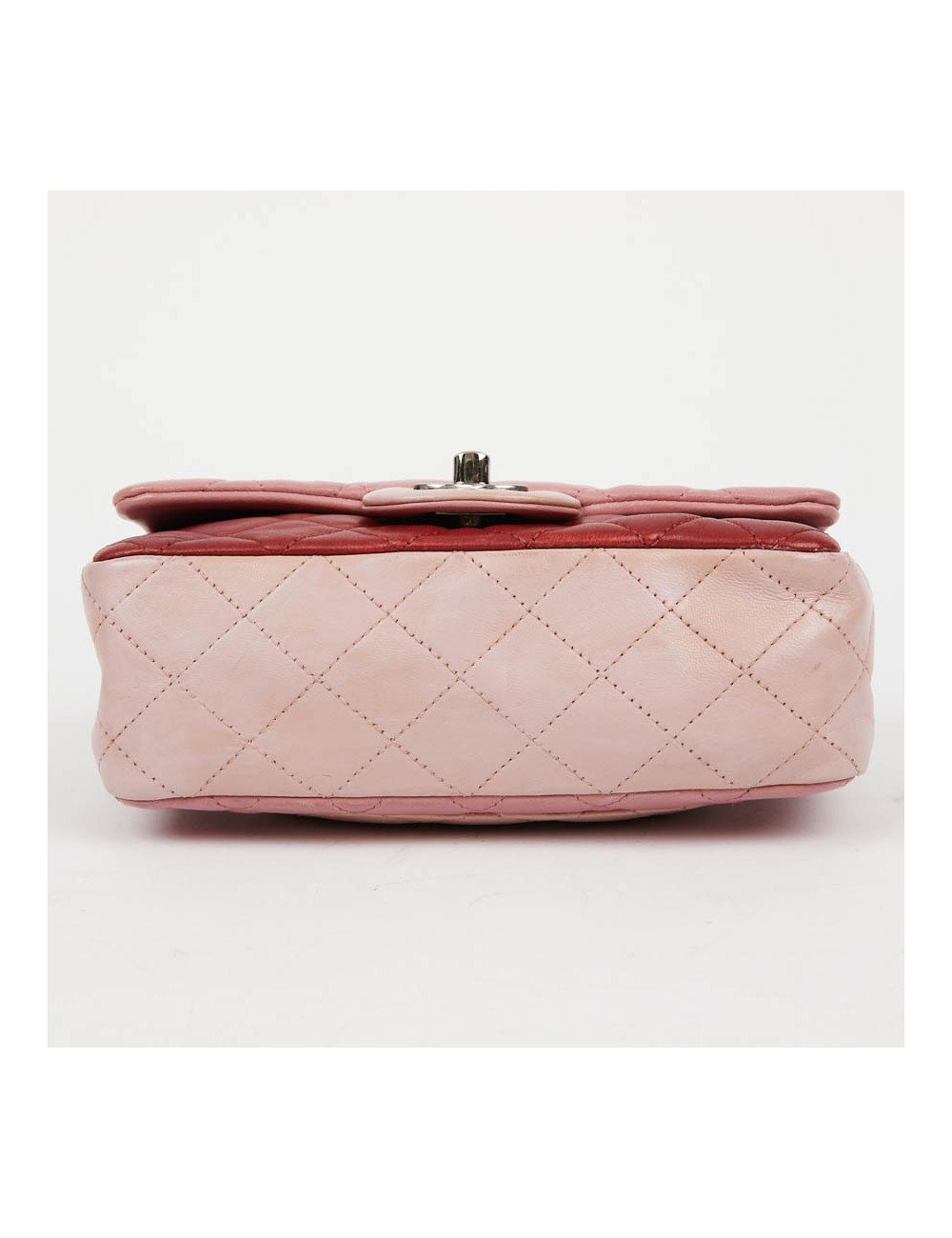 Mini timeless CHANEL cuir d'agneau matelassé tricolore