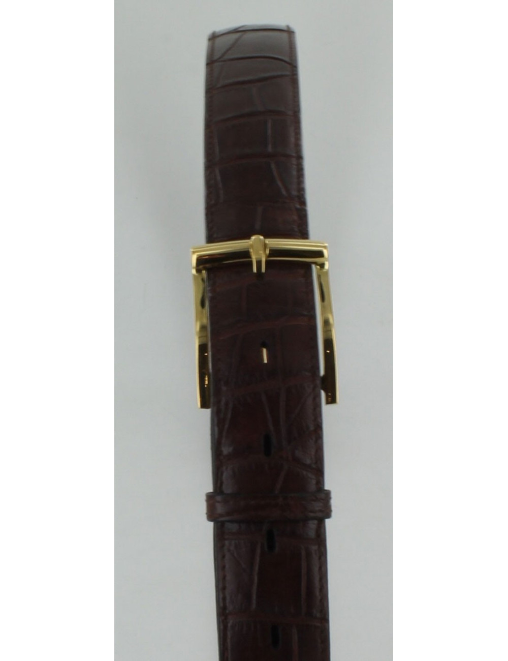 Ceinture homme FRANCK NAMANI marron en croco veritable