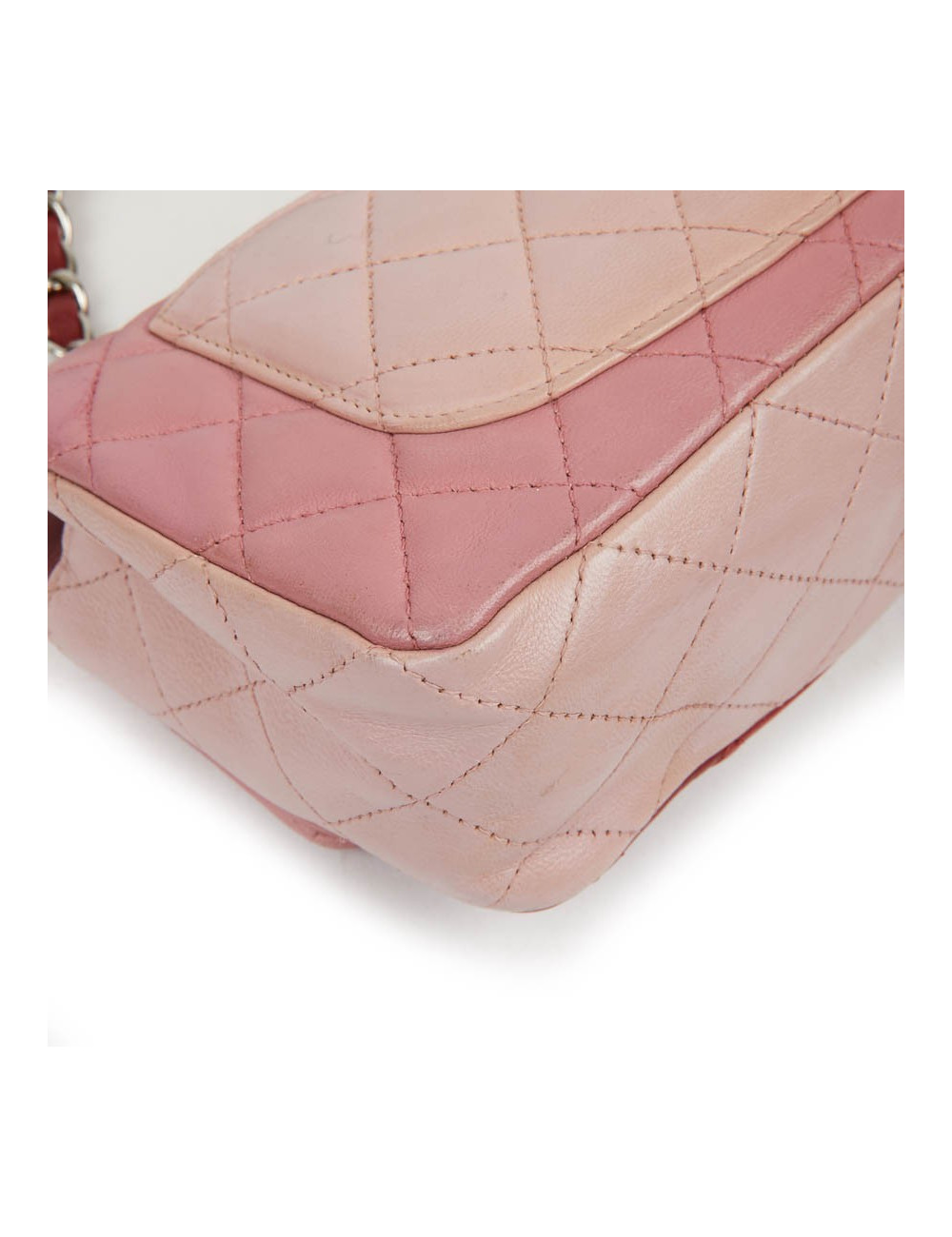 Mini timeless CHANEL cuir d'agneau matelassé tricolore