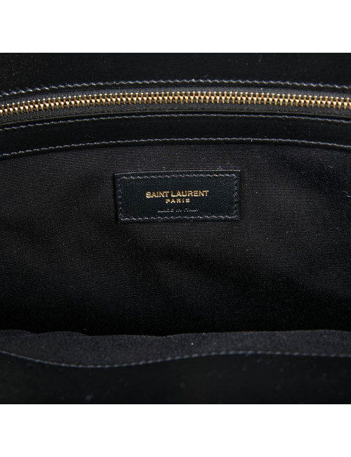 Sac Manhattan SAINT LAURENT medium shopping en cuir noir