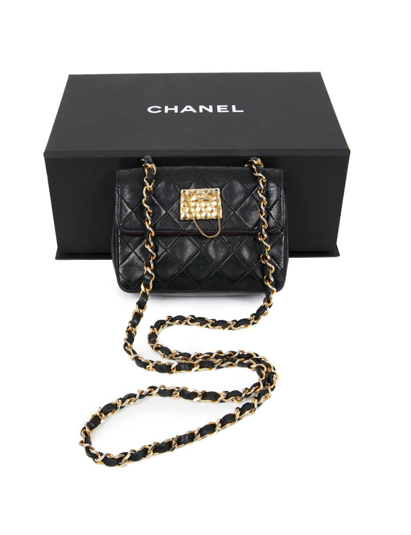 Wallet on chain CHANEL bleu marine