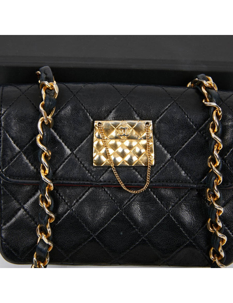 Wallet on chain CHANEL bleu marine