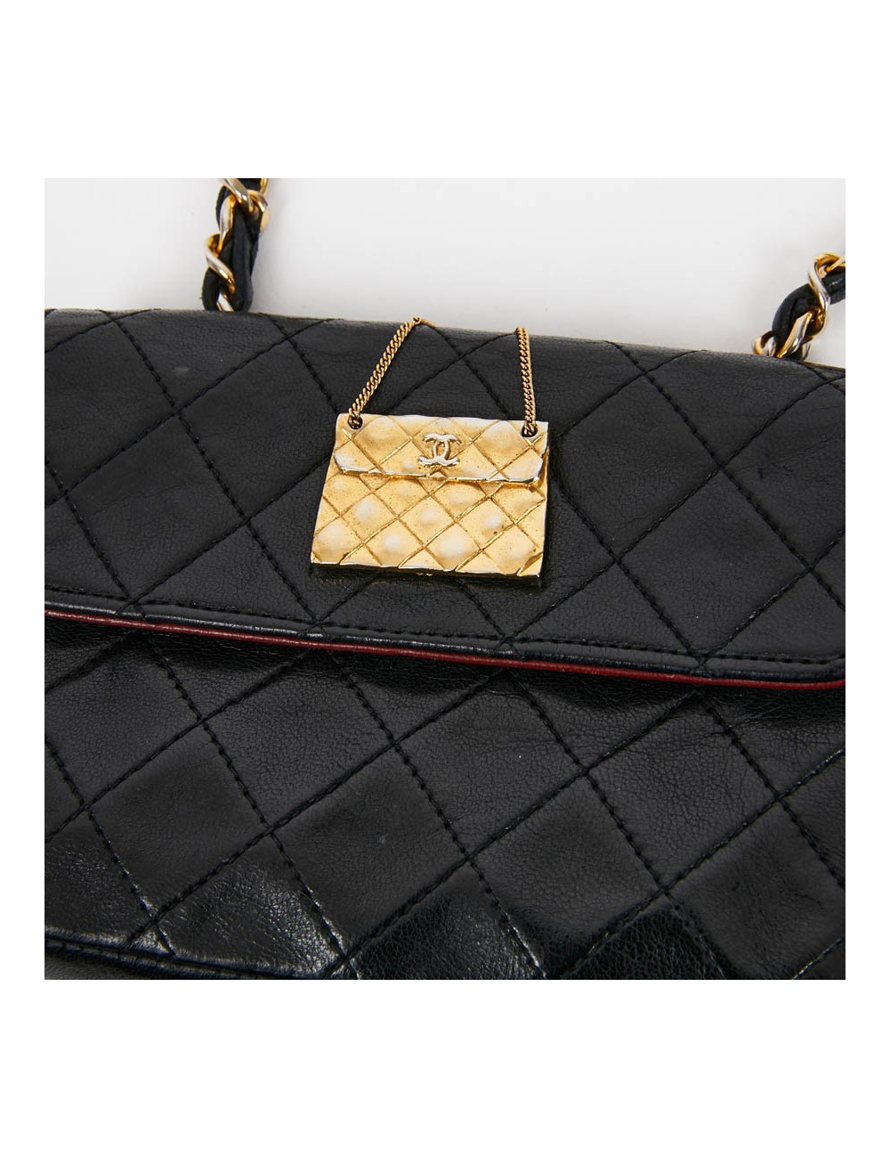 Wallet on chain CHANEL bleu marine