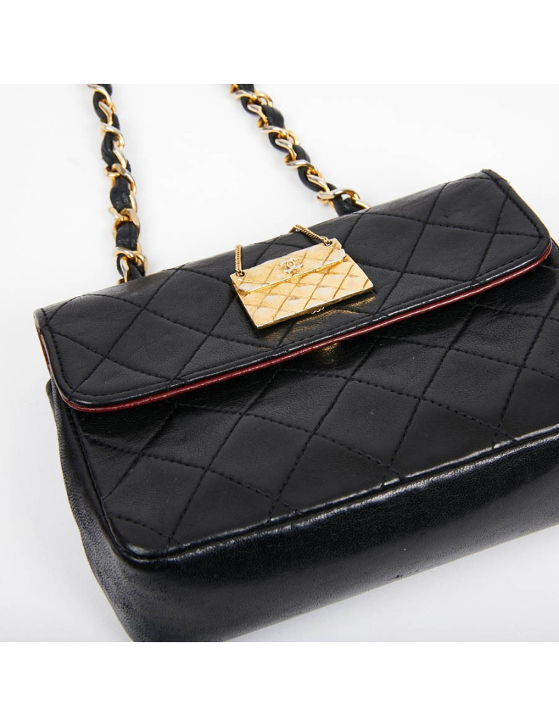 Wallet on chain CHANEL bleu marine