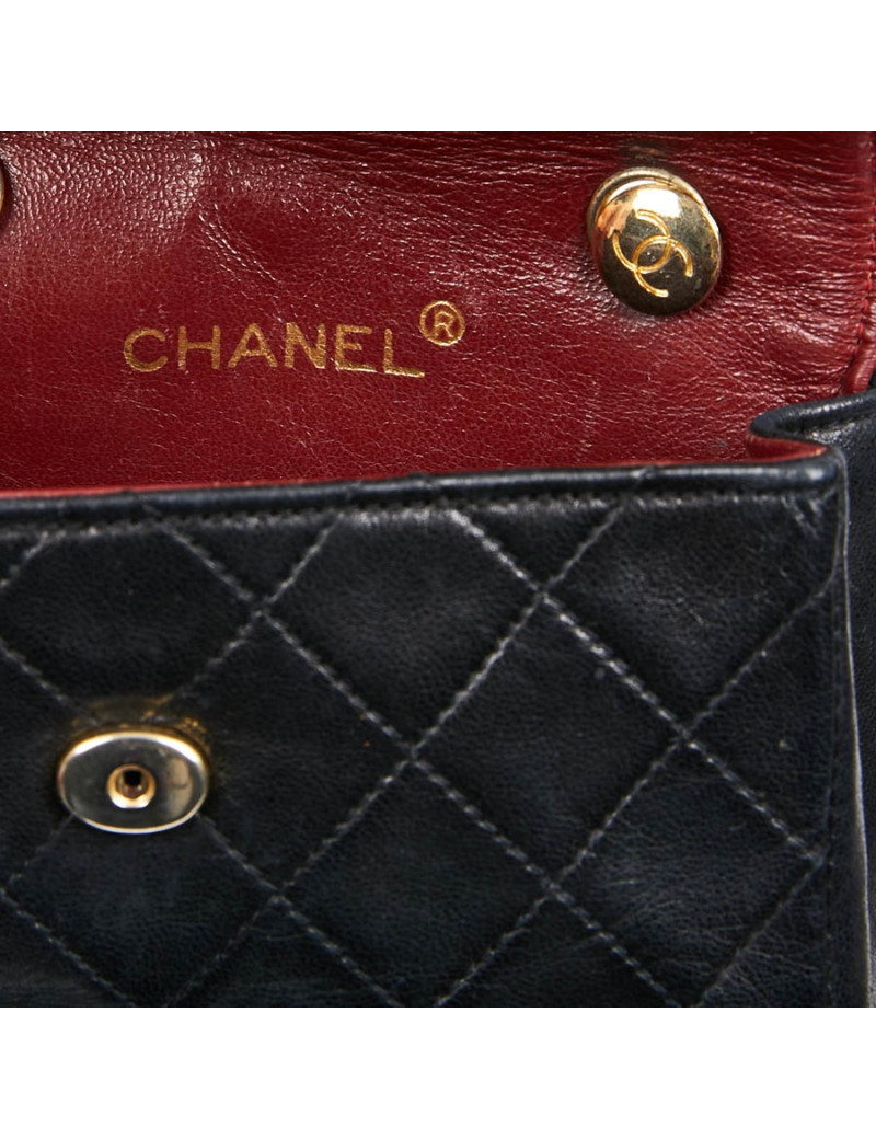 Wallet on chain CHANEL bleu marine