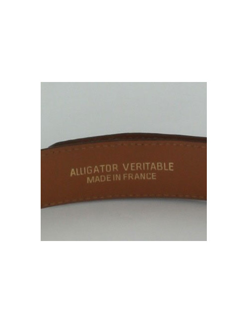 Ceinture Homme FRANCK NAMANI en Alligator marron foncé