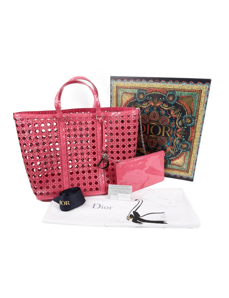 DIOR Pink Perforated Tote