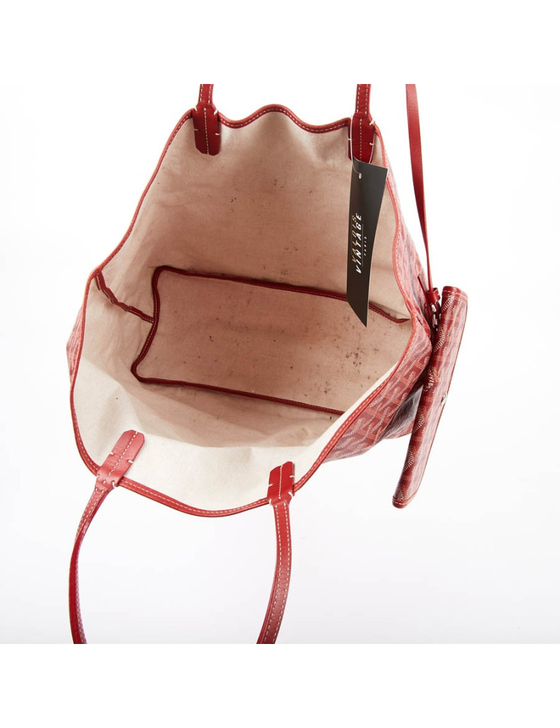 Sac Saint Louis GOYARD PM en toile enduite  rouge