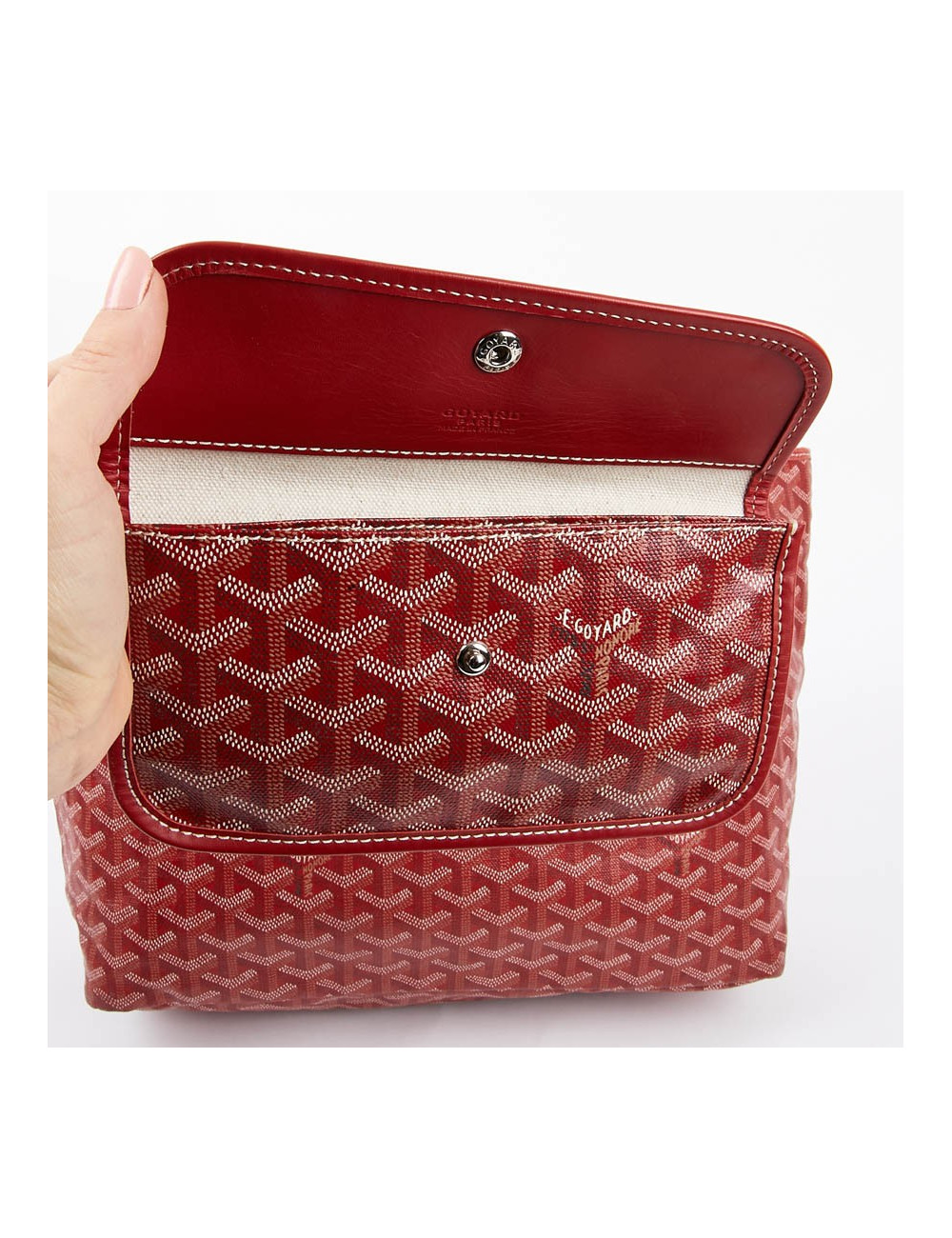 Sac Saint Louis GOYARD PM en toile enduite  rouge