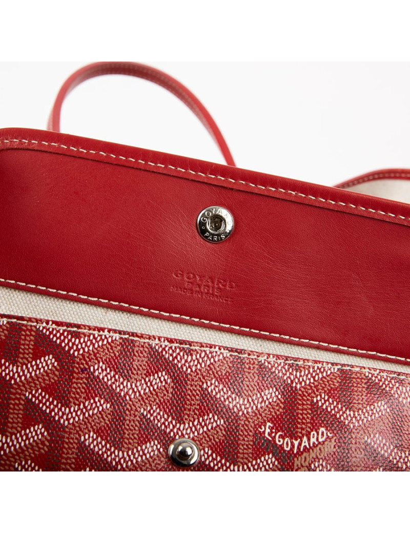 Sac Saint Louis GOYARD PM en toile enduite  rouge