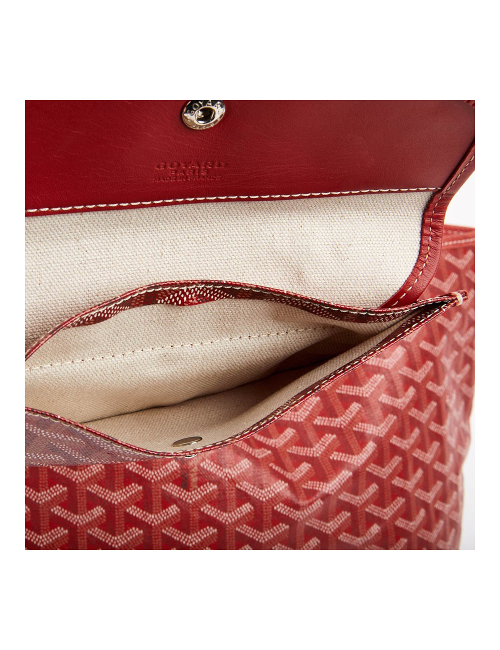 Sac Saint Louis GOYARD PM en toile enduite  rouge