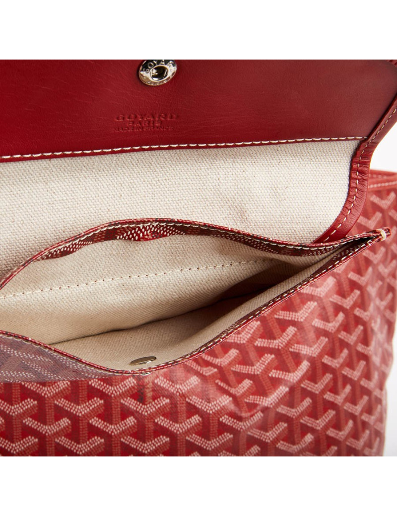 Sac Saint Louis GOYARD PM en toile enduite  rouge