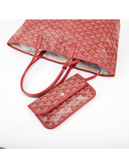 Sac Saint Louis GOYARD PM en toile enduite  rouge
