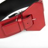 Large ceinture SAINT LAURENT en cuir rouge 