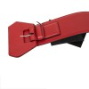Large ceinture SAINT LAURENT en cuir rouge 