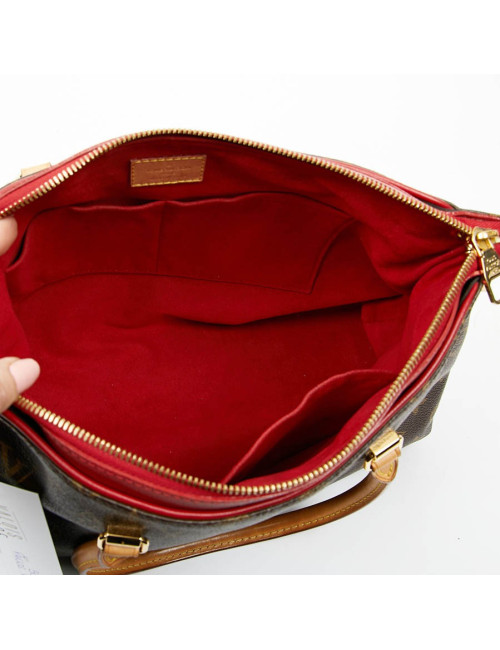 Sac LOUIS VUITTON Pallas MM Monogram et cuir rouge