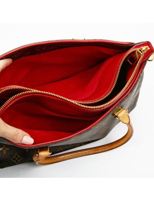 Sac LOUIS VUITTON Pallas MM Monogram et cuir rouge