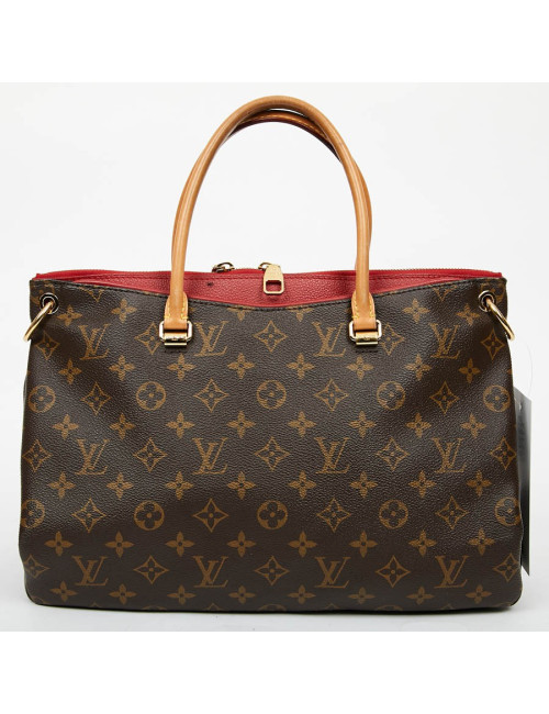 Sac LOUIS VUITTON Pallas MM Monogram et cuir rouge