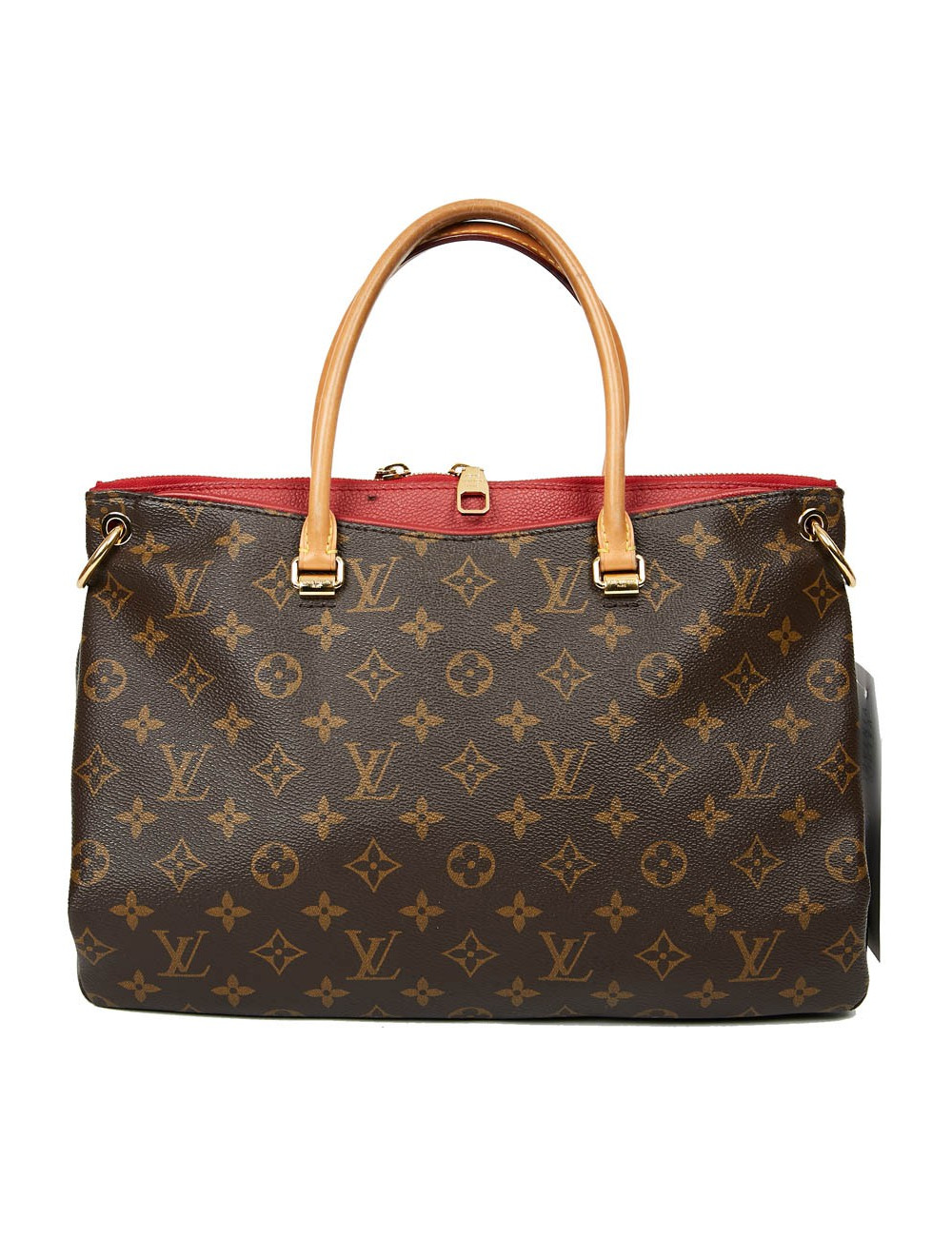 Sac LOUIS VUITTON Pallas MM Monogram et cuir rouge