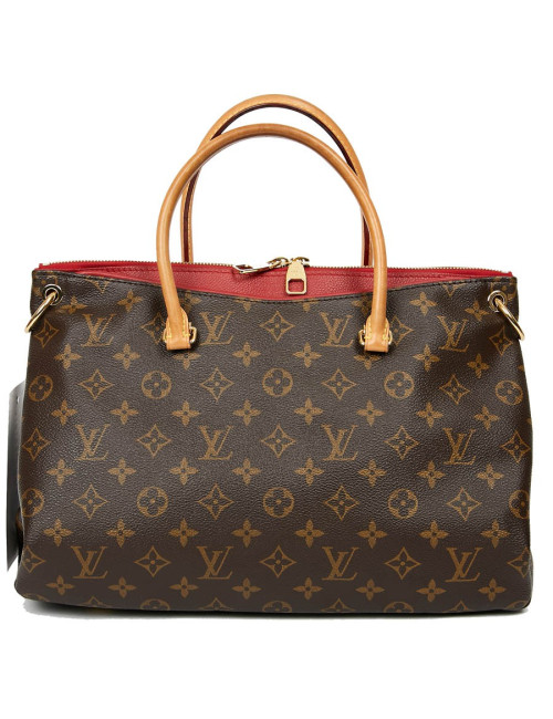 Sac LOUIS VUITTON Pallas MM Monogram et cuir rouge