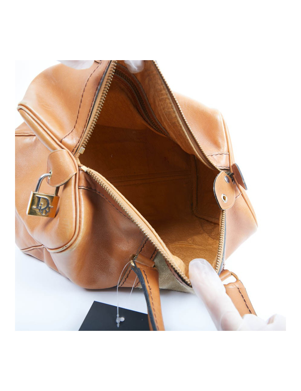 Speedy DIOR en cuir et daim beige Vintage