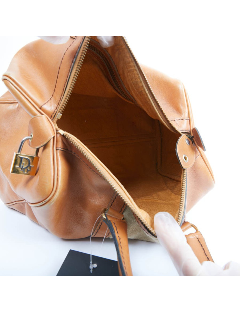 Speedy DIOR en cuir et daim beige Vintage
