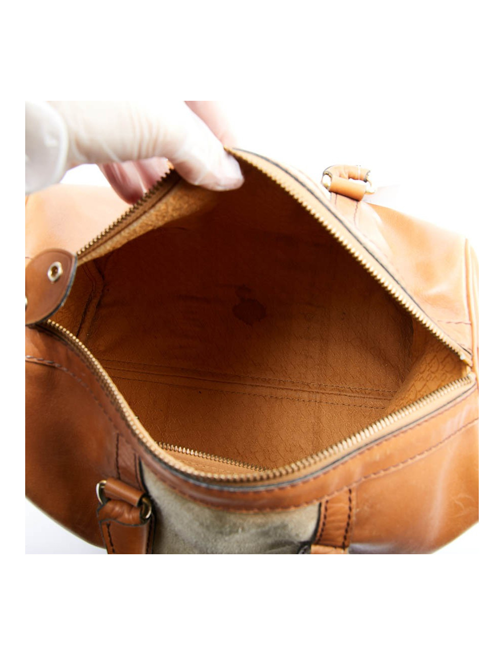 Sac Speedy DIOR en cuir et daim beige