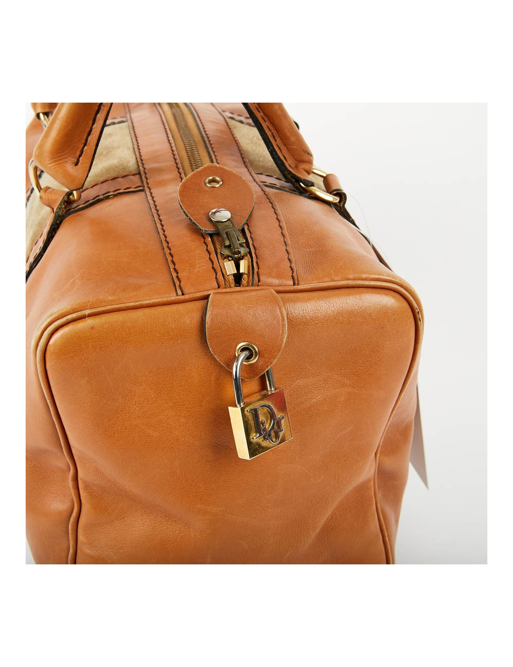 Sac Speedy DIOR en cuir et daim beige