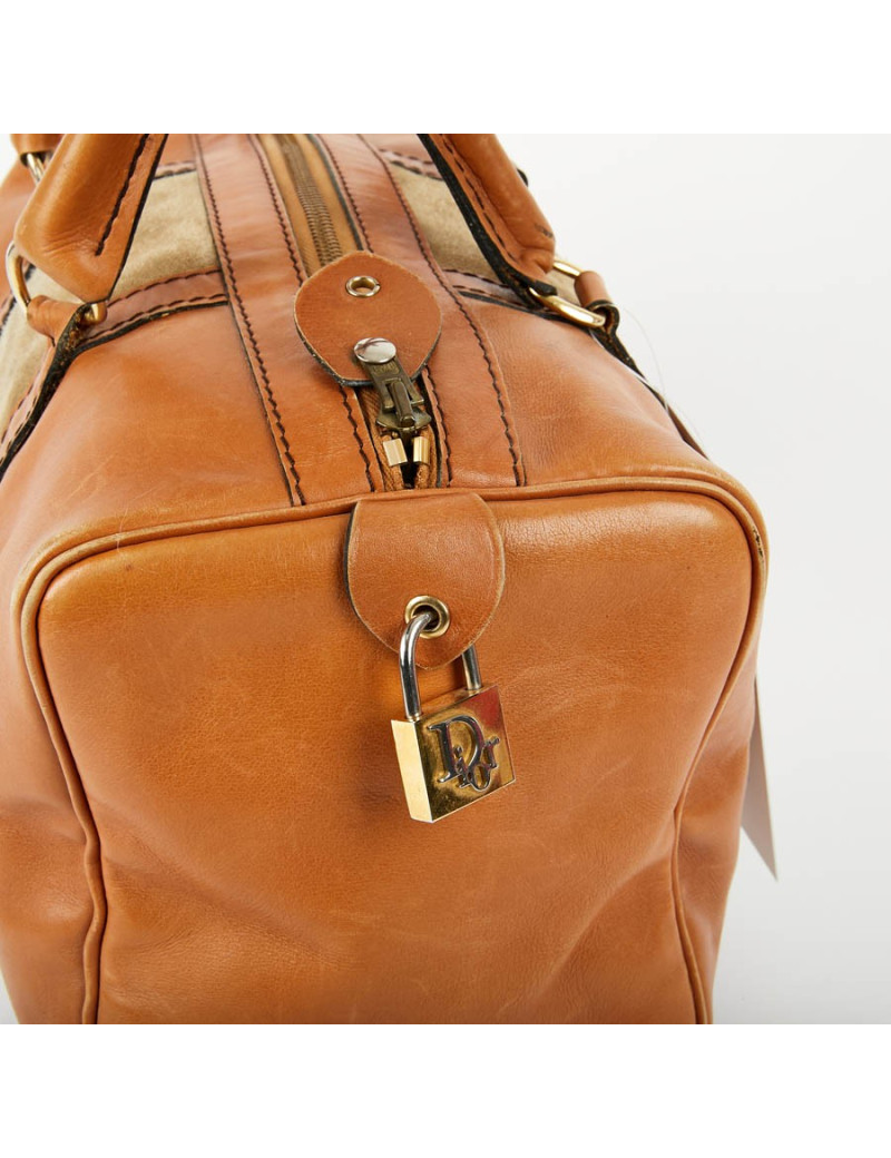 Speedy DIOR en cuir et daim beige Vintage