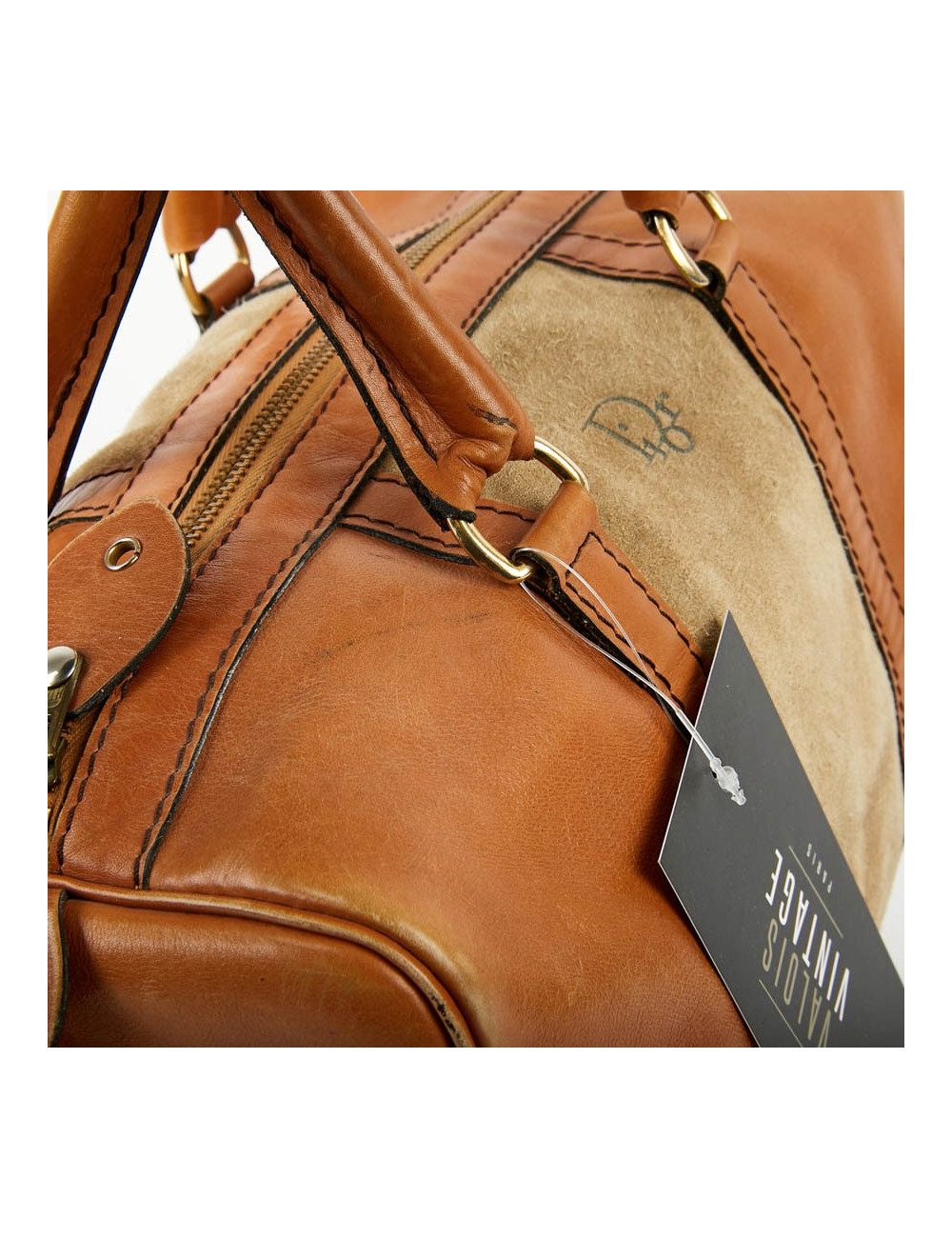 Sac Speedy DIOR en cuir et daim beige