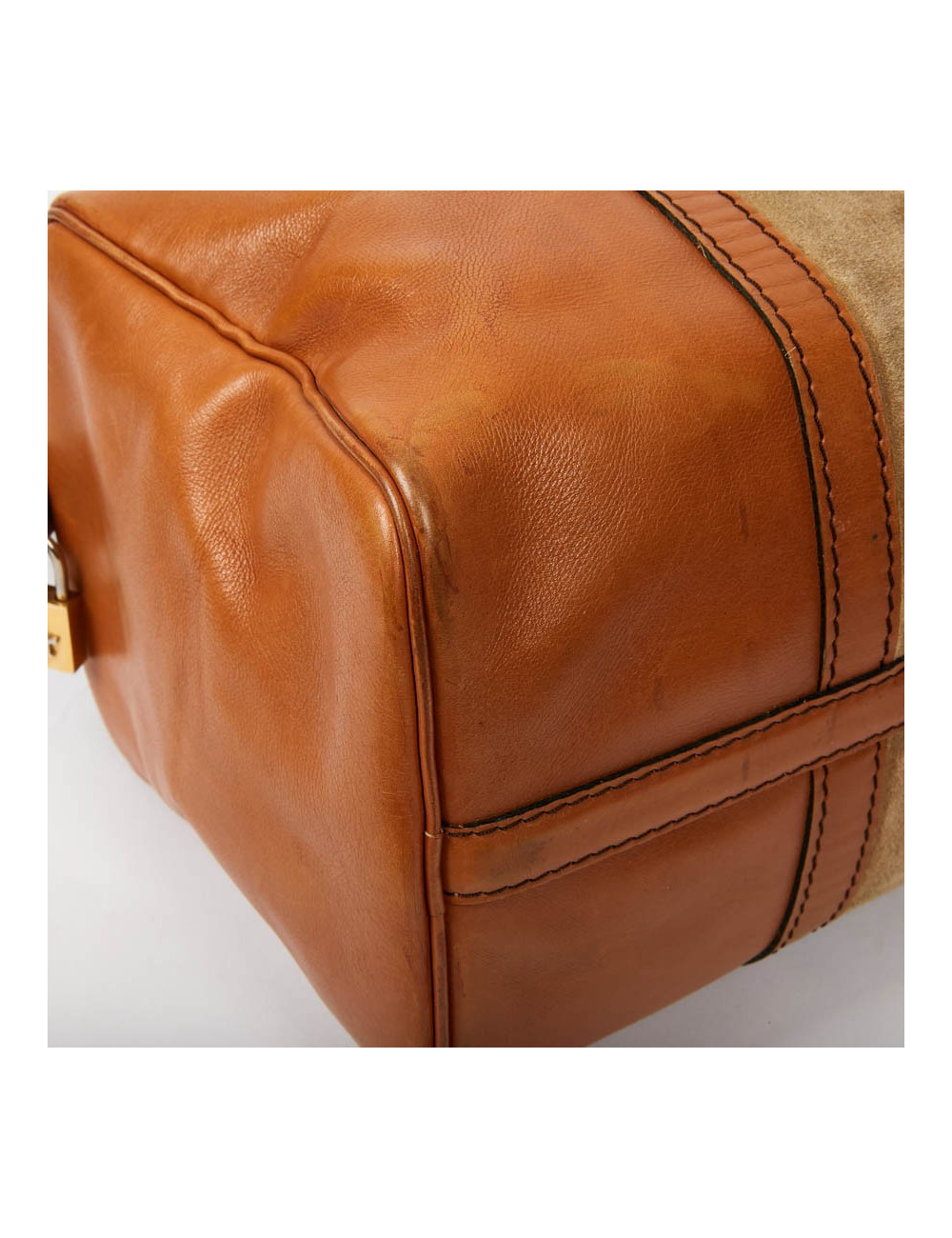 Sac Speedy DIOR en cuir et daim beige