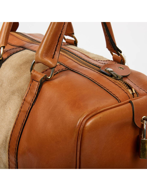 Speedy DIOR en cuir et daim beige Vintage