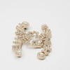 CHANEL Large CC Brooch in Gilt Metal, Pearls and Rhinestones