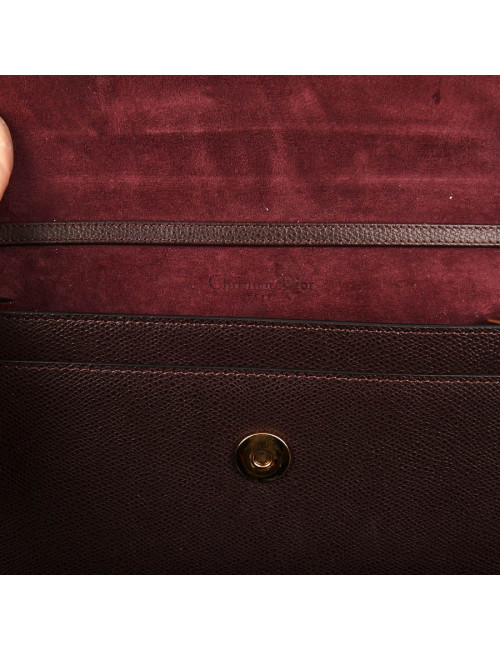Pochette Saddle DIOR en cuir grainé