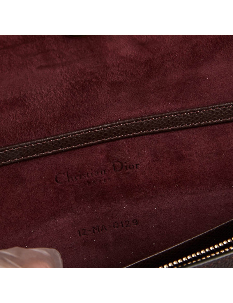 Pochette Saddle DIOR en cuir grainé