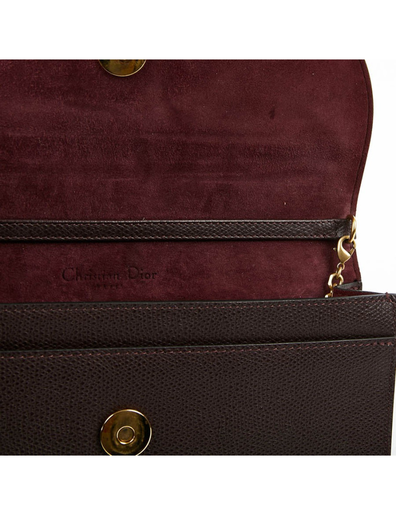 Pochette Saddle DIOR en cuir grainé