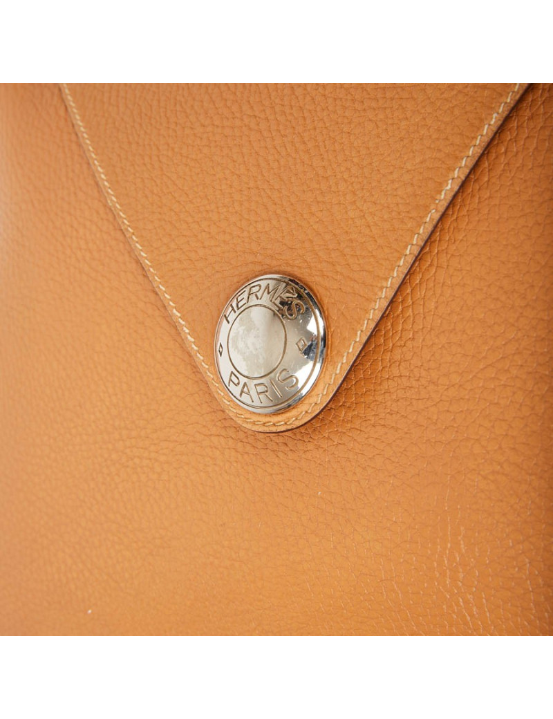 Sac Christine HERMES cuir grainé gold 